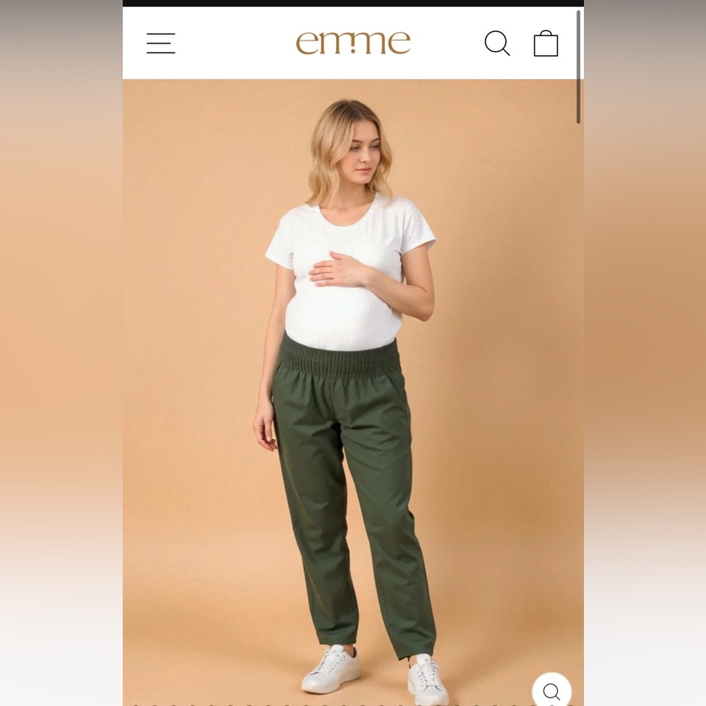 Emme maternity pants, emerald green color, size medium. Worn once